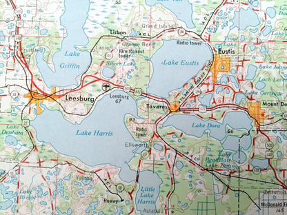 Antique Orlando, Florida 1955 US Geological Survey Topographic Map – Kissimmee, Cape Canaveral, Winter Park, Pine Castle, Lakeland Eustis FL