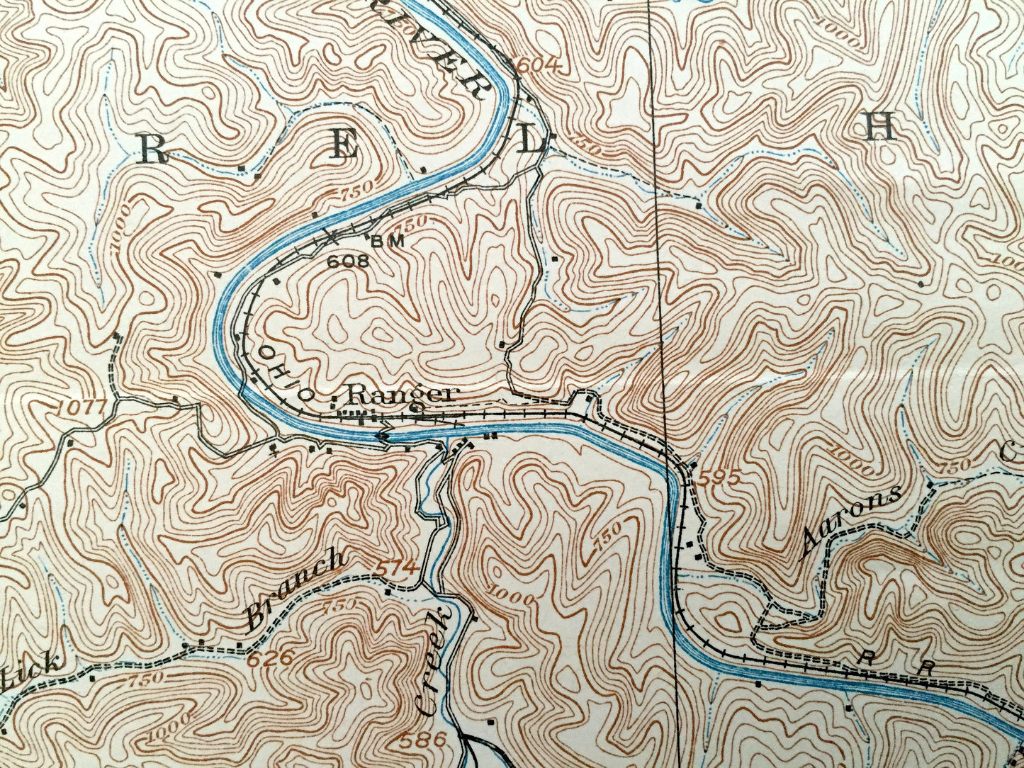 Antique Midkiff, West Virginia 1909 US Geological Survey Topographic Map – Lincoln County, Laverne, Brown City, Carroll, Palermo WV