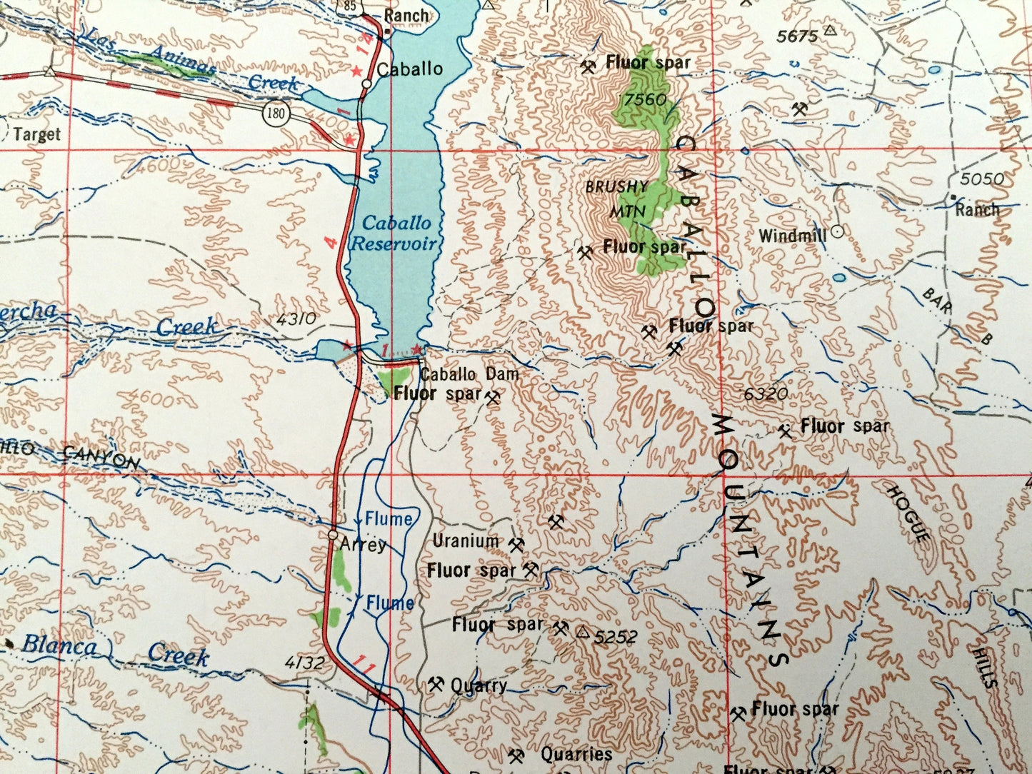 Antique Las Cruces, New Mexico 1955 US Geological Survey Topographic Map – El Paso County, Mesilla, La Mesa, Deming, Anthony, Cambray, NM TX