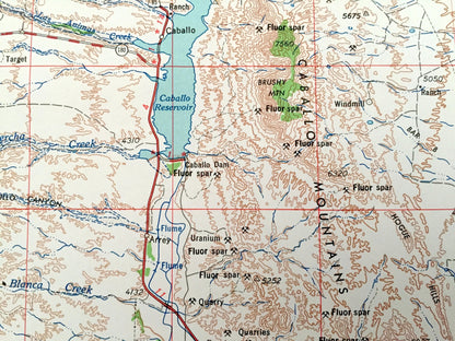 Antique Las Cruces, New Mexico 1955 US Geological Survey Topographic Map – El Paso County, Mesilla, La Mesa, Deming, Anthony, Cambray, NM TX