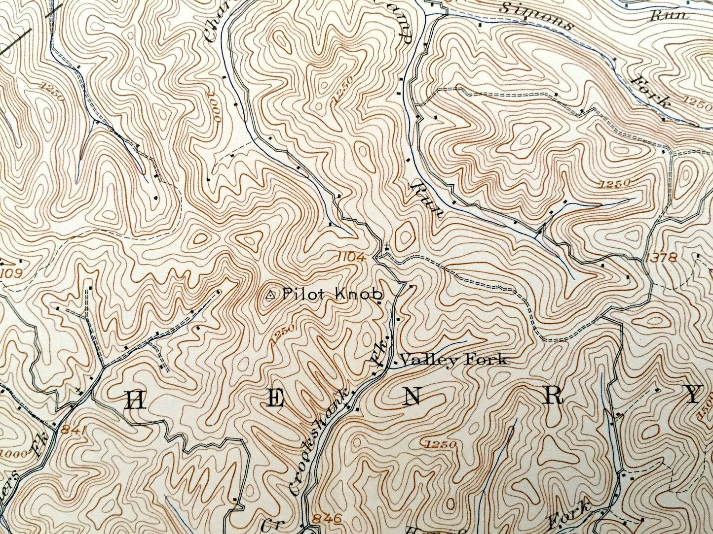 Antique Ivydale, West Virginia 1907 US Geological Survey Topographic Map – Clay County, Barton, Henry, Valley Fork, Bloomington, Otter, WV