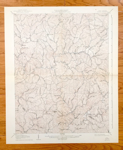 Antique Walton, West Virginia 1907 US Geological Survey Topographic Map – Roane County, Rushville, Wellford, Woodyard, Patsey, Walnut Grove