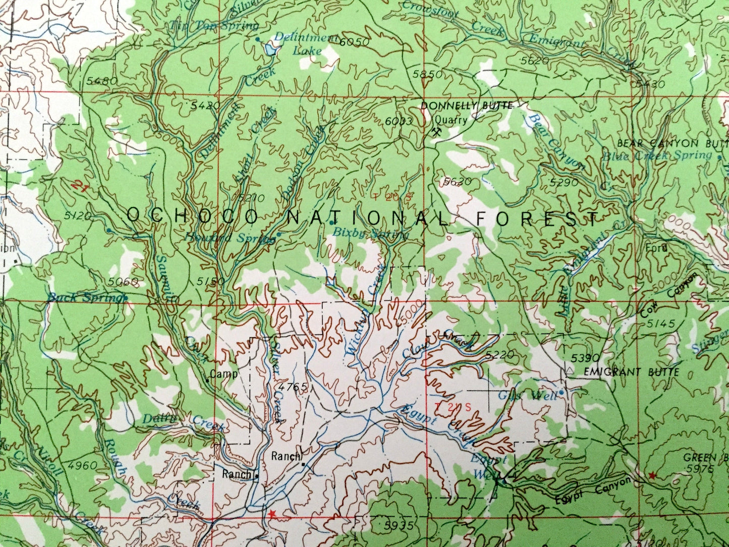 Antique Burns, Oregon 1955 US Geological Survey Topographic Map – Harney County, Hines, Buchanan, Riley Wagontire Malheur National Forest OR
