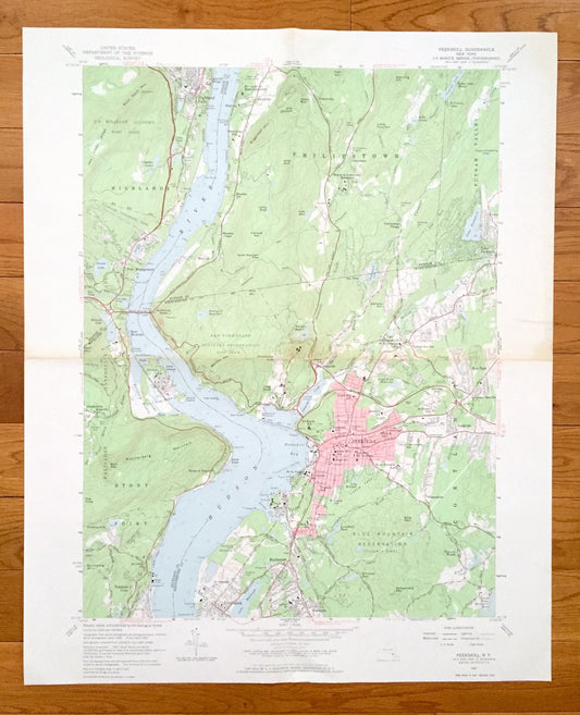 Antique Peekskill, New York 1957 US Geological Survey Topographic Map – Westchester County, Verplanck Toddville Glenclyffe Palisades Park NY