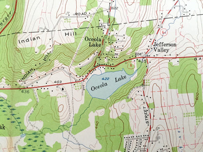 Antique Mohegan Lake, New York 1956 US Geological Survey Topographic Map – Westchester County, Putnam Valley, Cortlandt, Yorktown, Carmel NY