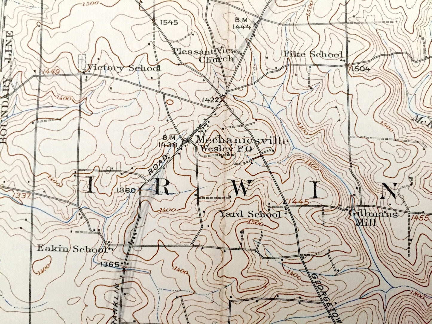 Antique Hilliards, Pennsylvania 1912 US Geological Survey Topographic Map – Butler, Venango County, Murrinsville, Clintonville, Glade Dam PA