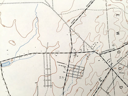 Antique Lakehurst, New Jersey 1947 US Geological Survey Topographic Map – Ocean County, Jackson, Manchester Dover Lakewood Pleasant Grove NJ
