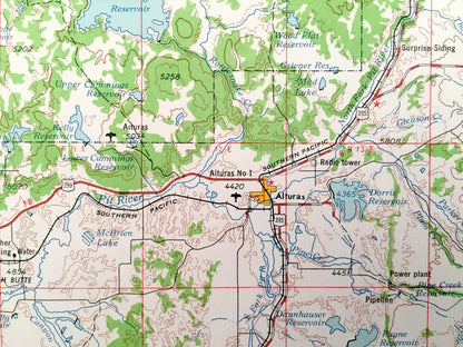 Antique Alturas, California 1962 US Geological Survey Topographic Map – McArthur, Bieber, Dorris, Tulelake, Cedarville, Adin Perez Curtis CA