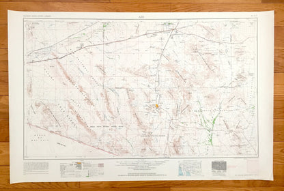 Antique Ajo, Arizona 1962 US Geological Survey Topographic Map – Roswood, Gila Bend, Schuchuli, Quijotoa, Big Horn, Freeman, Smurr Mohawk AZ