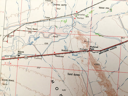 Antique Ajo, Arizona 1962 US Geological Survey Topographic Map – Roswood, Gila Bend, Schuchuli, Quijotoa, Big Horn, Freeman, Smurr Mohawk AZ