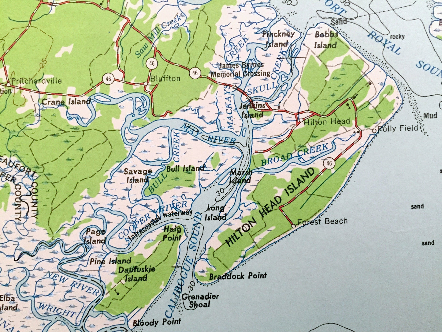 Antique Savannah, Georgia 1961 US Geological Survey Topographic Map – South Carolina, Statesboro, Claxton, Sylvania, Millen, Bloomingdale GA