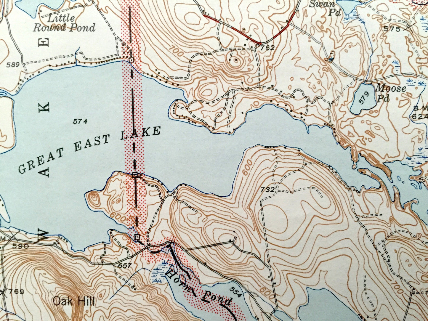Antique Newfield, Maine 1944 US Geological Survey Topographic Map – Parsonsfield, Limerick, Waterboro, Alfred & Milton, New Hampshire ME NH