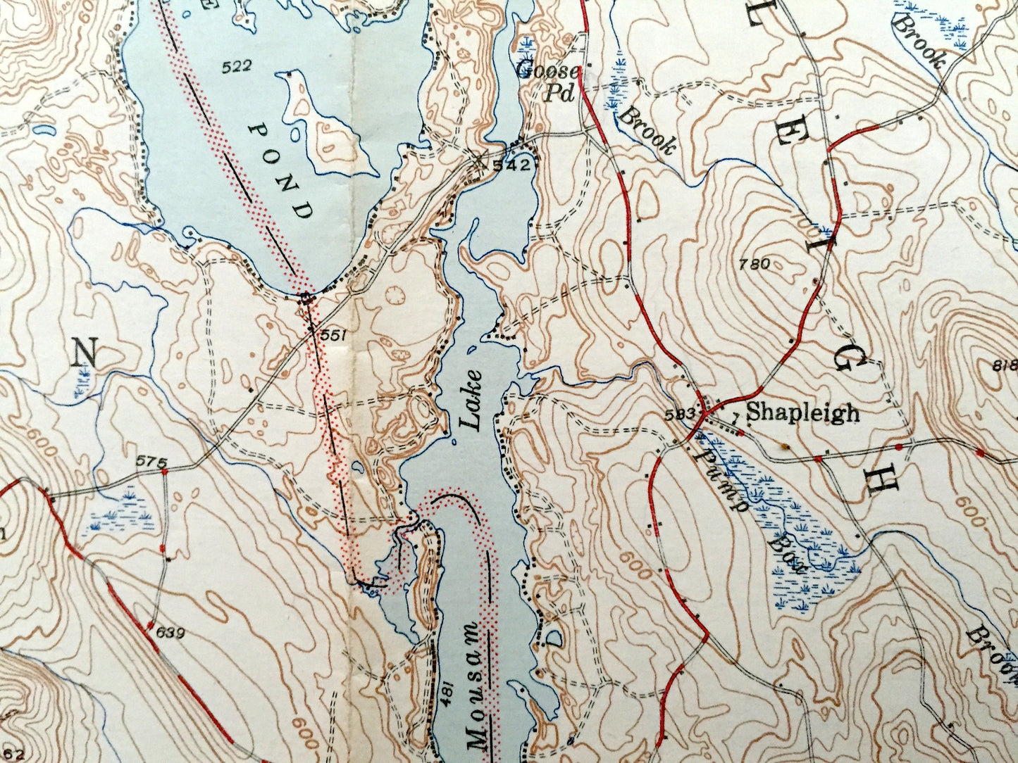 Antique Newfield, Maine 1944 US Geological Survey Topographic Map – Parsonsfield, Limerick, Waterboro, Alfred & Milton, New Hampshire ME NH