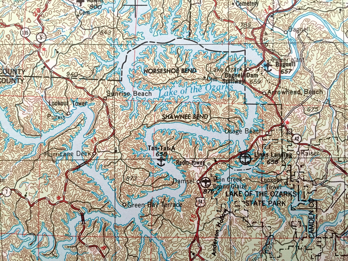 Antique Jefferson City, Missouri 1955 US Geological Survey Topographic Map – Columbia, Sedalia, Clinton, Warrensburg, Sweet Spring, Tipton