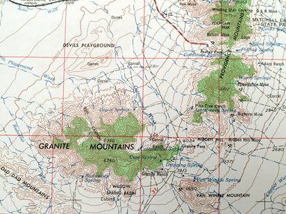 Antique Needles, California 1956 US Geological Survey Topographic Map – Klinefelter, Homer, Goffs, Fenner, Danby, Saltus, Chemehuevi Valley