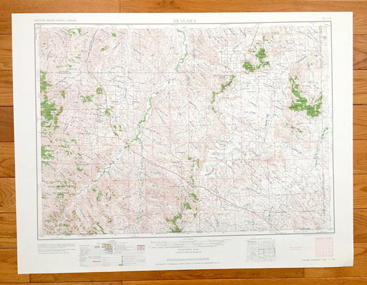 Antique Ekalaka, Montana 1965 US Geological Survey Topographic Map – Broadus, Volborg, Epsie, Boyes Hammond Alzada Custer National Forest MT