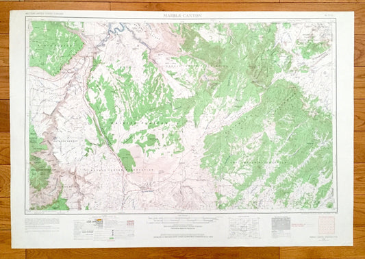 Antique Marble Canyon, Arizona 1956 US Geological Survey Topographic Map – Tuba City, Moenkopi, Page, Kaibito, Shonto, Colorado River, Utah