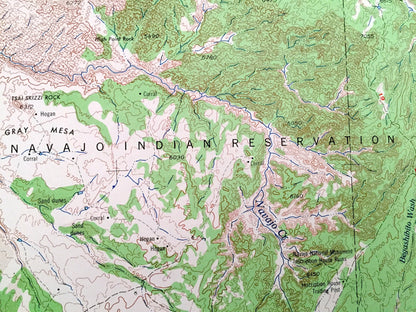Antique Marble Canyon, Arizona 1956 US Geological Survey Topographic Map – Tuba City, Moenkopi, Page, Kaibito, Shonto, Colorado River, Utah