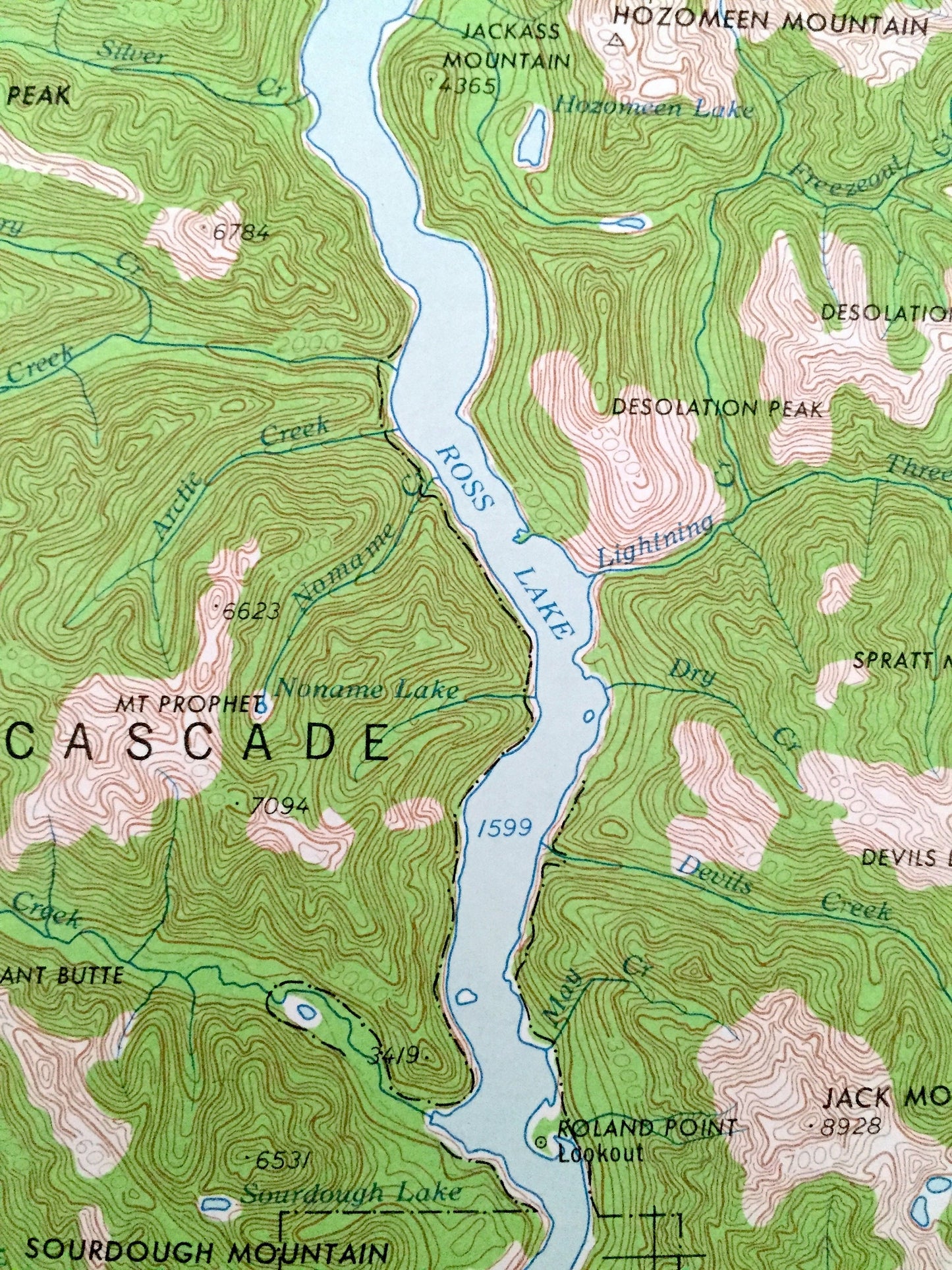 Antique Concrete, Washington 1962 US Geological Survey Topographic Map – Van Horn, Rockport, Granite Falls, Darrington, Newhalem, Canada