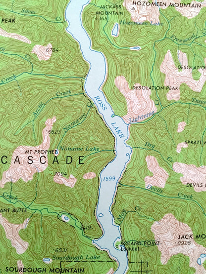 Antique Concrete, Washington 1962 US Geological Survey Topographic Map – Van Horn, Rockport, Granite Falls, Darrington, Newhalem, Canada