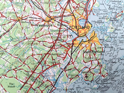 Antique Portland, Maine 1956 US Geological Survey Topographic Map – Westbrook, Sanford, Kittery, Biddeford, Saco, Yarmouth Sebago Lake ME NH