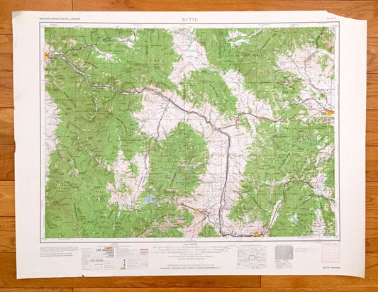 Antique Butte, Montana 1962 US Geological Survey Topographic Map – Helena, Deer Lodge, Anaconda, Boulder, Missoula, Continental Divide, MT