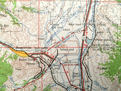 Antique Butte, Montana 1962 US Geological Survey Topographic Map – Helena, Deer Lodge, Anaconda, Boulder, Missoula, Continental Divide, MT