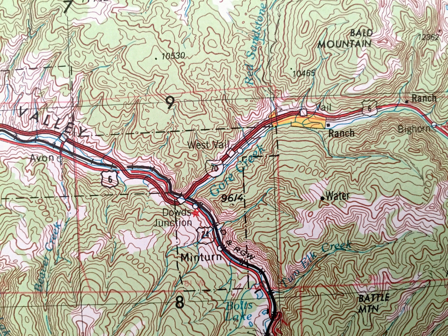Antique Leadville, Colorado 1957 US Geological Survey Topographic Map – Aspen, Glenwood Springs, Climax, Rifle, Camp Hale Snowmass Gilman CO