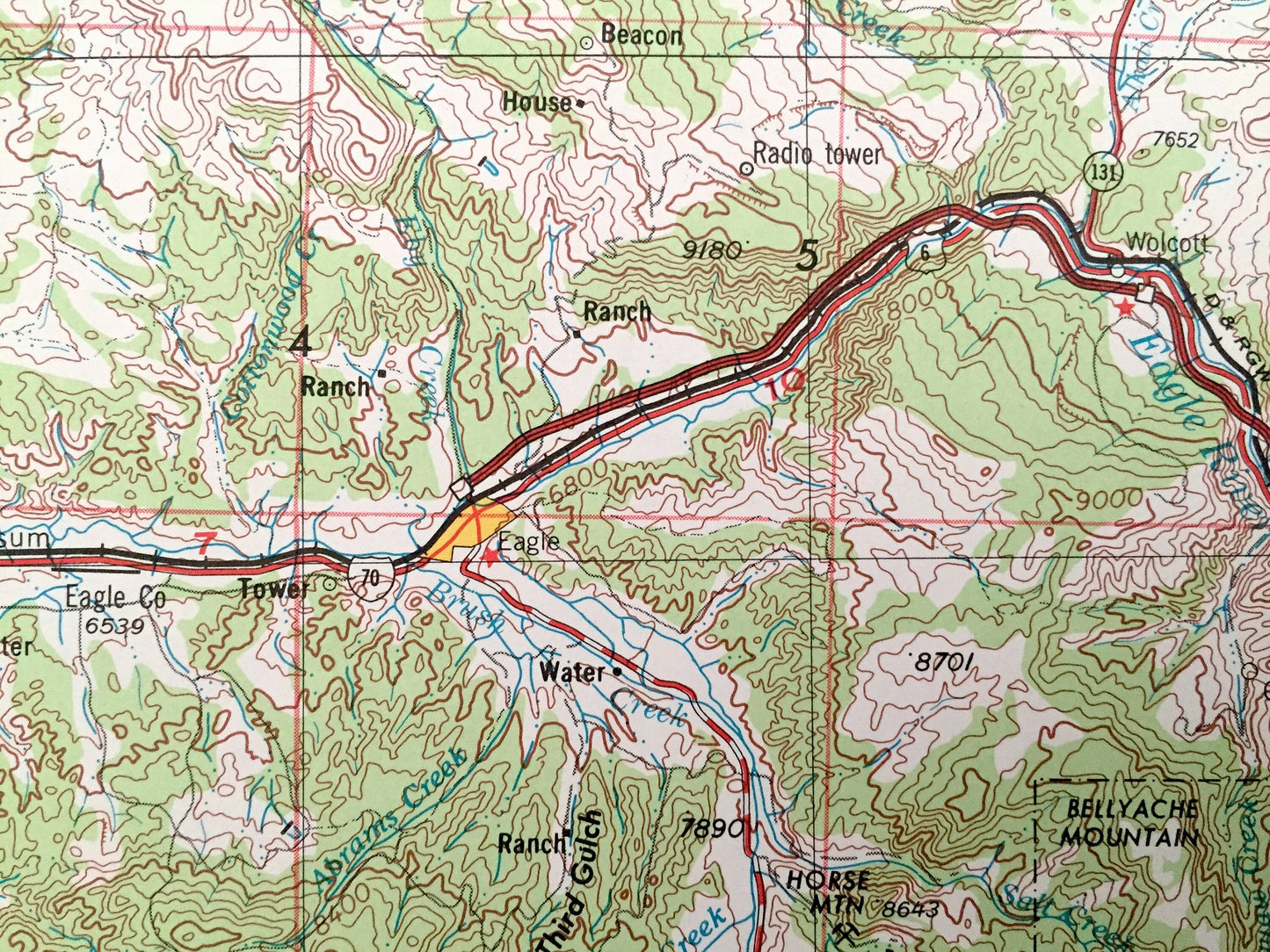 Antique Leadville, Colorado 1957 US Geological Survey Topographic Map – Aspen, Glenwood Springs, Climax, Rifle, Camp Hale Snowmass Gilman CO