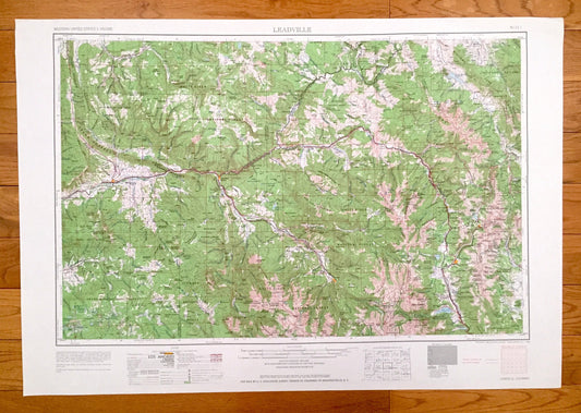 Antique Leadville, Colorado 1964 US Geological Survey Topographic Map – Aspen, Glenwood Springs, Climax, Rifle, Camp Hale, Snowmass, Gilman