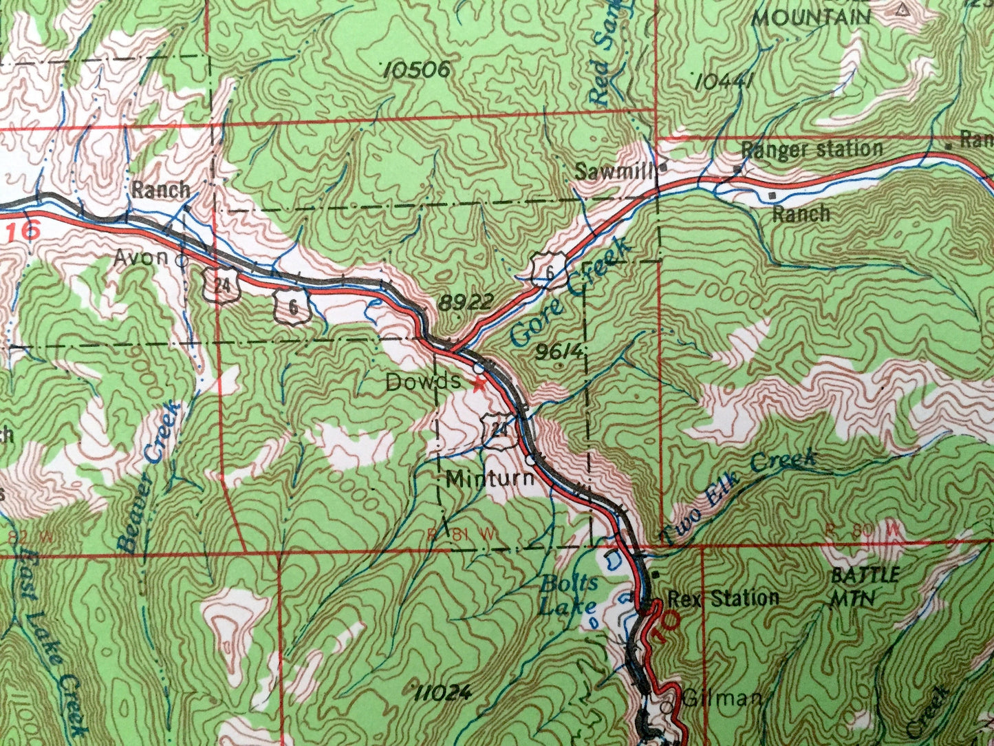 Antique Leadville, Colorado 1964 US Geological Survey Topographic Map – Aspen, Glenwood Springs, Climax, Rifle, Camp Hale, Snowmass, Gilman