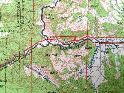 Antique Leadville, Colorado 1964 US Geological Survey Topographic Map – Aspen, Glenwood Springs, Climax, Rifle, Camp Hale, Snowmass, Gilman