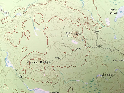 Antique Oxbow, Maine 1965 US Geological Survey Topographic Map – Masardis, Griswold, Pride, St. Croix, Umcolcus Lake, Aroostook, Penobscot