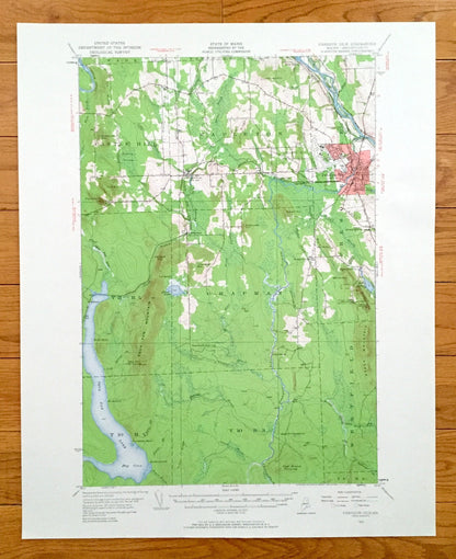 Antique Presque Isle, Maine 1953 US Geological Survey Topographic Map – Aroostook County, Squa Pan, Mapleton, Castle Hill, Chapman, ME