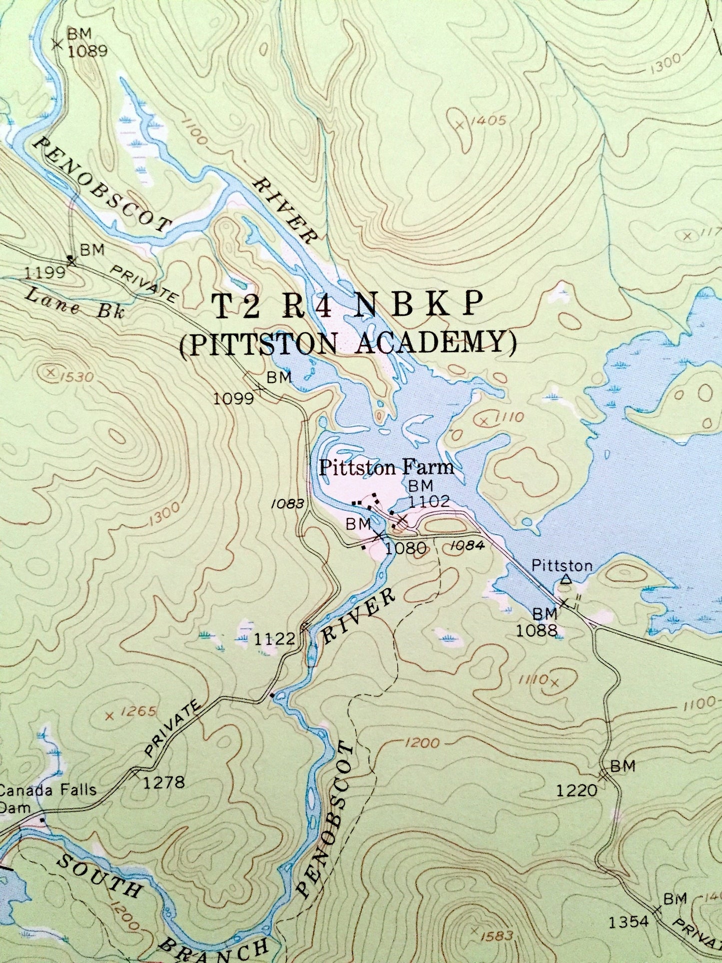 Antique Seboomook Lake, Maine 1954 US Geological Survey Topographic Map – Moosehead Lake, Piscataquis, Somerset County, Tomhegan, Pittston