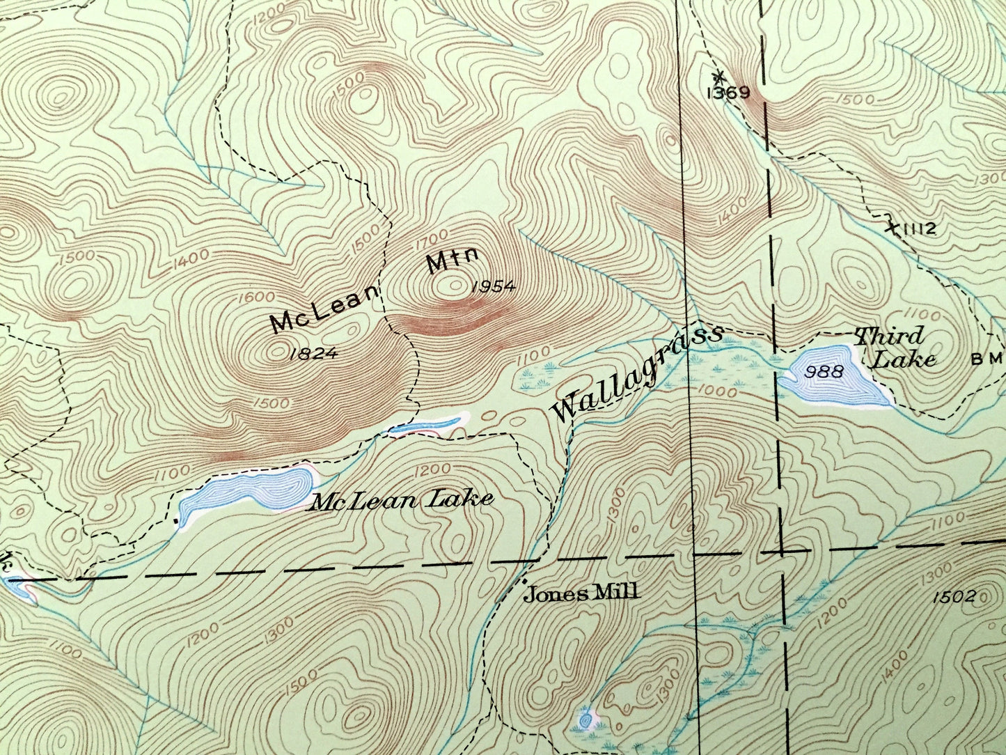 Antique St Francis, Maine 1930 US Geological Survey Topographic Map – Aroostook County, St. John River, Bradbury, New Brunswick, Canada, ME