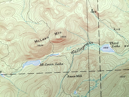 Antique St Francis, Maine 1930 US Geological Survey Topographic Map – Aroostook County, St. John River, Bradbury, New Brunswick, Canada, ME