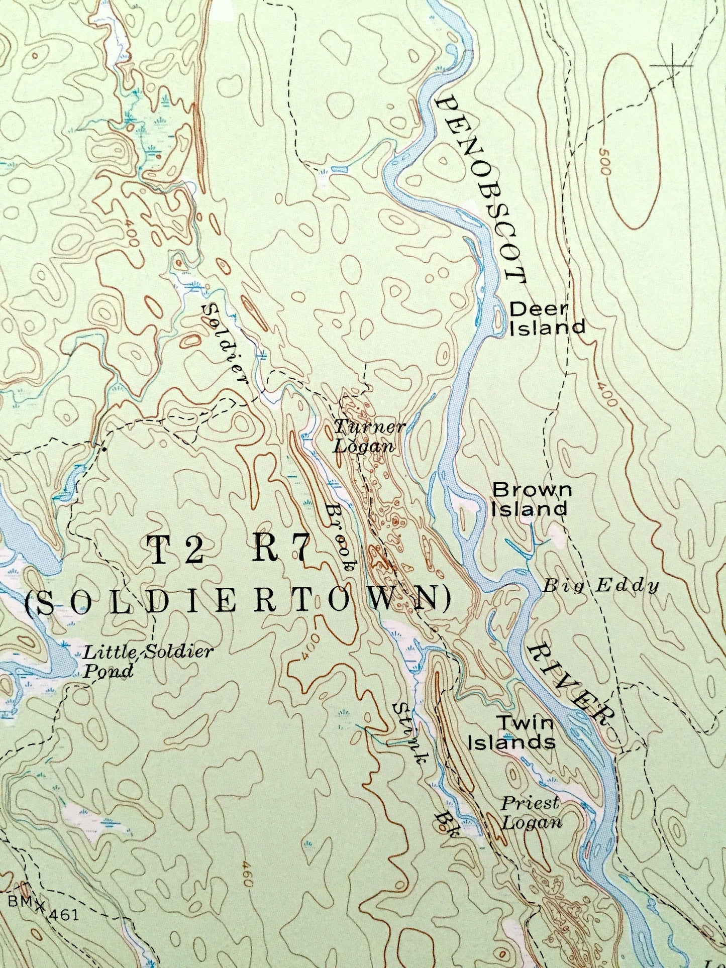 Antique Staceyville, Maine 1953 US Geological Survey Topographic Map – Penobscot County, Patten, Soldiertown, Millinocket, Hunt Mountain, ME