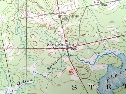 Antique Stetson, Maine 1955 US Geological Survey Topographic Map – Corinna, Exeter, Corinth, Levant, New Port, Plymouth, Etna, Carmel, ME