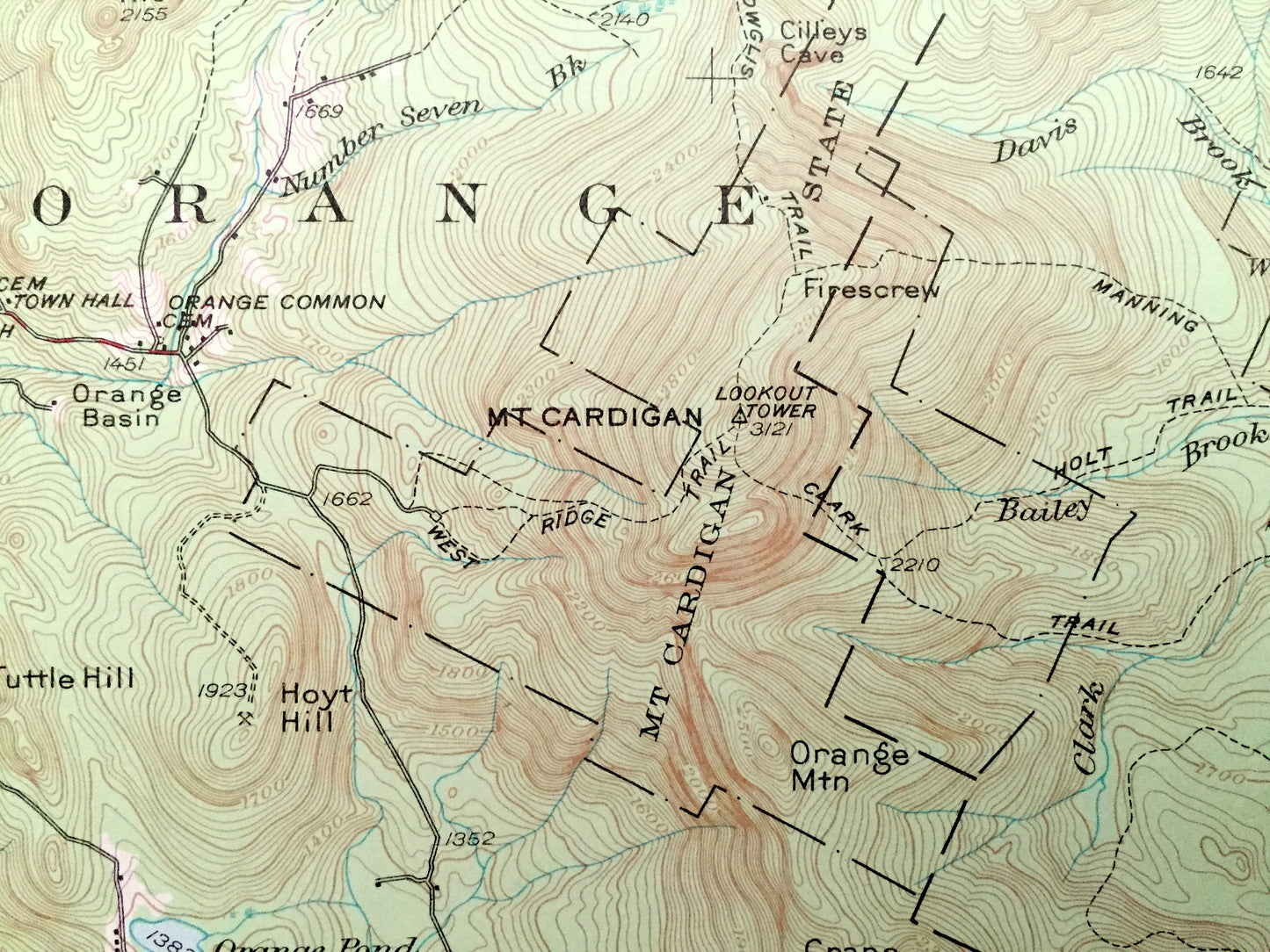 Antique Newfound Lake, New Hampshire 1956 US Geological Survey Topographic Map – Hebron, Bristol, Alexandria, Orange, Danbury Mt Cardigan NH