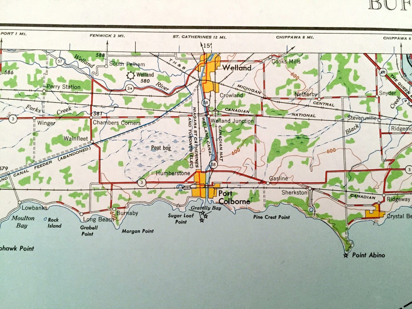 Antique Buffalo, New York 1960 US Geological Survey Topographic Map – East Aurora, Hamburg, Batavia, Warsaw, Lancaster, Jamestown, Ontario