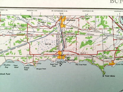 Antique Buffalo, New York 1960 US Geological Survey Topographic Map – East Aurora, Hamburg, Batavia, Warsaw, Lancaster, Jamestown, Ontario
