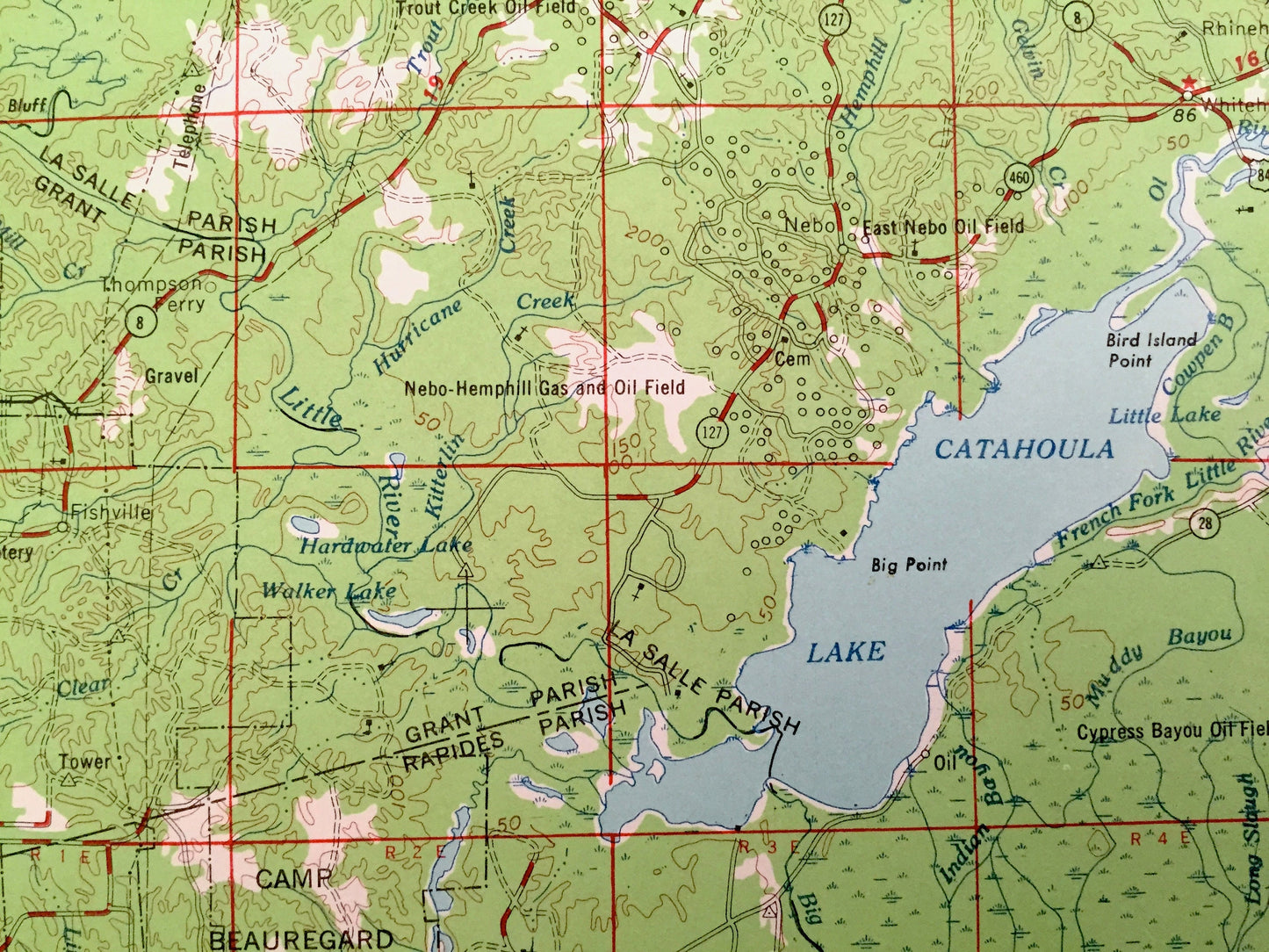 Antique Alexandria, Louisiana 1953 US Geological Survey Topographic Map – Pineville, Marksville, Lecompte, Natchitoches, Winnfield Colfax LA