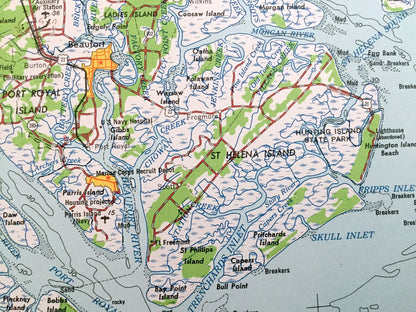 Antique Savannah, Georgia 1961 US Geological Survey Topographic Map – South Carolina, Statesboro, Claxton, Sylvania, Millen, Bloomingdale GA