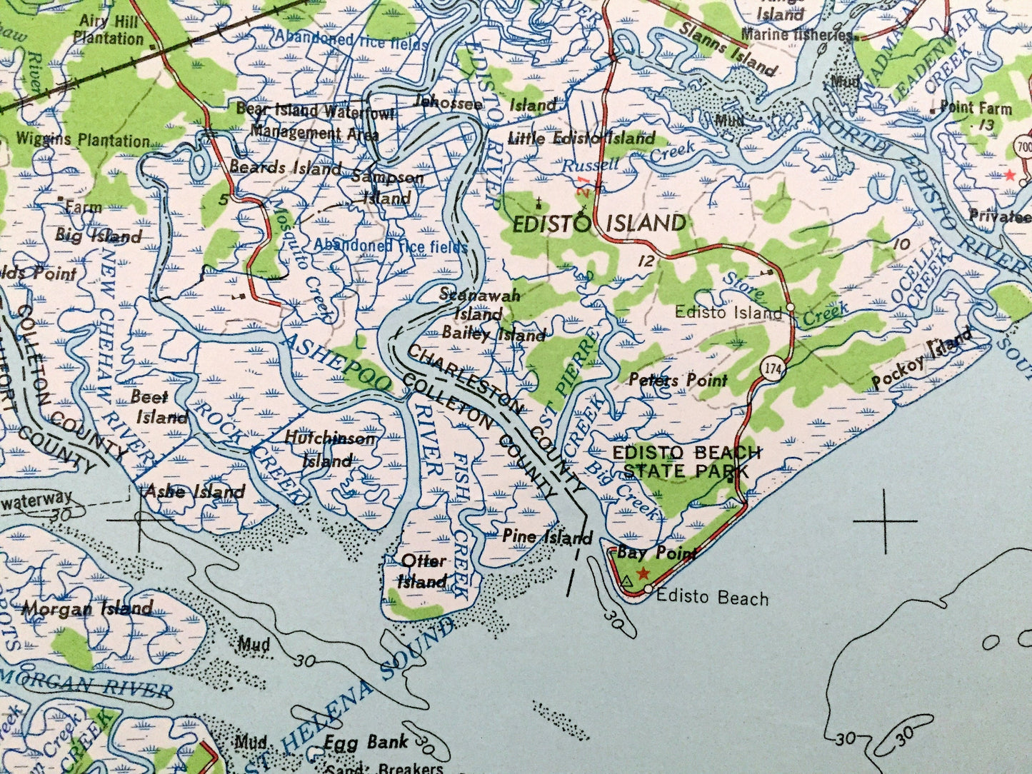 Antique Savannah, Georgia 1961 US Geological Survey Topographic Map – South Carolina, Statesboro, Claxton, Sylvania, Millen, Bloomingdale GA