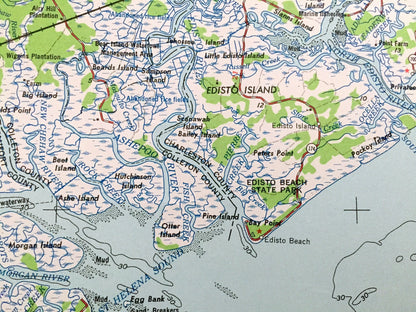 Antique Savannah, Georgia 1961 US Geological Survey Topographic Map – South Carolina, Statesboro, Claxton, Sylvania, Millen, Bloomingdale GA