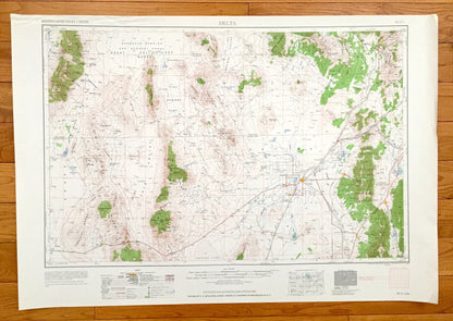 Antique Delta, Utah 1962 US Geological Survey Topographic Map – Oak City, Hinckley, Lynndyl, Holden, Scipio, Deseret, Dividend, Leamington