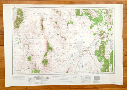 Antique Delta, Utah 1962 US Geological Survey Topographic Map – Oak City, Hinckley, Lynndyl, Holden, Scipio, Deseret, Dividend, Leamington