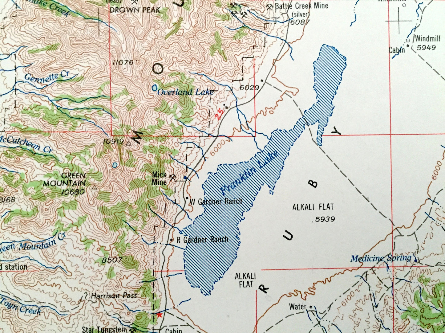 Antique Elko, Nevada 1962 US Geological Survey Topographic Map – Osino, Ryndon, Halleck, Humboldt National Forest, Adobe Range, Ruby Valley
