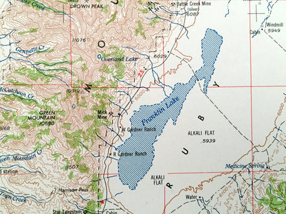 Antique Elko, Nevada 1962 US Geological Survey Topographic Map – Osino, Ryndon, Halleck, Humboldt National Forest, Adobe Range, Ruby Valley